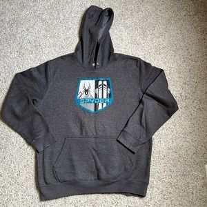 Spyder Mens microfleece ski hoodie Grey Size XL